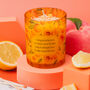 Citrus Blossoms Personalised Candle – Mandarin And Peach Fragrance, thumbnail 2 of 7