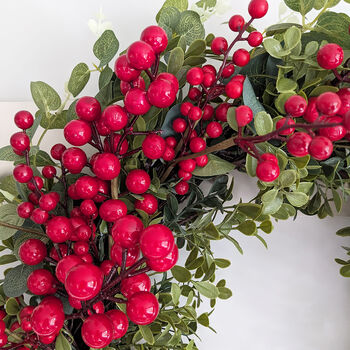 Majestic Red Berry Christmas Wreath, 2 of 2