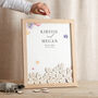 Pressed Floral Drop Top Frame Wedding Guest Book, thumbnail 2 of 5