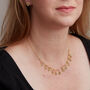 Peridot Beads And Gold Plated Silver Dangly Necklace, thumbnail 2 of 11