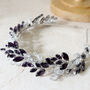 Dark Purple Crystal Tiara, thumbnail 3 of 5