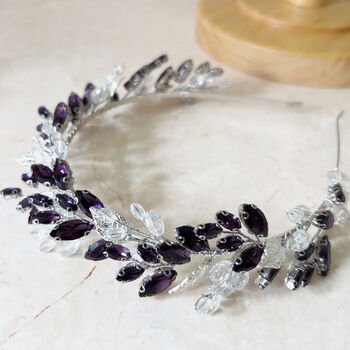 Dark Purple Crystal Tiara, 3 of 5