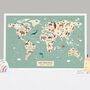 Personalised Pinboard World Map For Kids, thumbnail 2 of 7