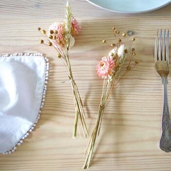 Personalised Set Of Dried Flower Place Settings, 9 of 11