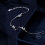 Cz Leaf Motif Bracelet In Sterling Silver, thumbnail 6 of 12