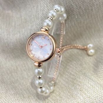 Elegant Rose Gold Beaded Dial Bracelet Watch, 4 of 5