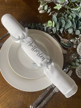 Personalised Reusable White Christmas Crackers, 8 of 10