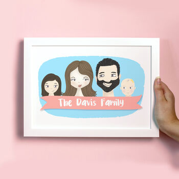 Personalised Family Print Portrait, 3 of 7