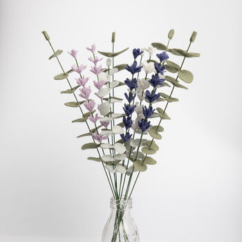Handmade Felt Lavender Bouquet, 3 of 6