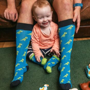 Dinosaur T Rex Bamboo Socks For Children, 3 of 3