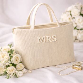 Mrs Corduroy Ribbed Large Tote Shoulder Bag, 3 of 3