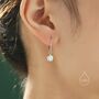 Aurora Ab Cz Lever Back Hoop In Sterling Silver, thumbnail 2 of 12