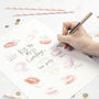Personalised Hen Party Gift Kiss Print, thumbnail 1 of 5