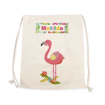 Personalised Flamingo Nursery Bag, 7 of 12