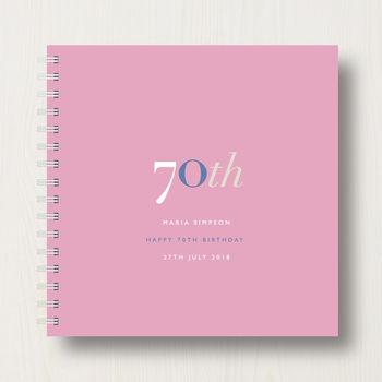 Personalised 70th Birthday Memory Book Or Album, 9 of 12