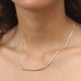 Fine Box Chain Curve Necklace, thumbnail 1 of 6