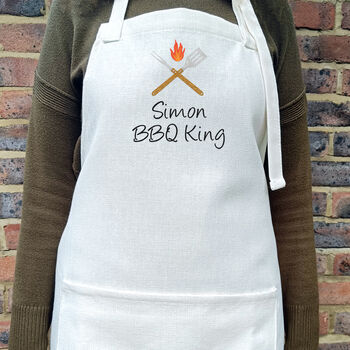 Personalised BBQ King Apron, 2 of 3