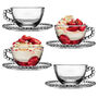 Set Of Four Beaded Glass Dessert Serving Cups, thumbnail 2 of 8
