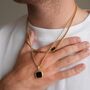 Silver Onyx Necklace Set For Men Chain And Pendant, thumbnail 9 of 11
