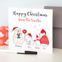 Personalised Christmas Bear Family Card, thumbnail 1 of 2