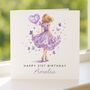 Personalised Lilac 21st Birthday Card For Her Or Daughter, thumbnail 4 of 7