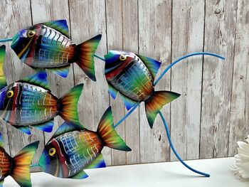 Tropical Fish Metal Wall Sculpture 70cm Coastal Décor, 12 of 12