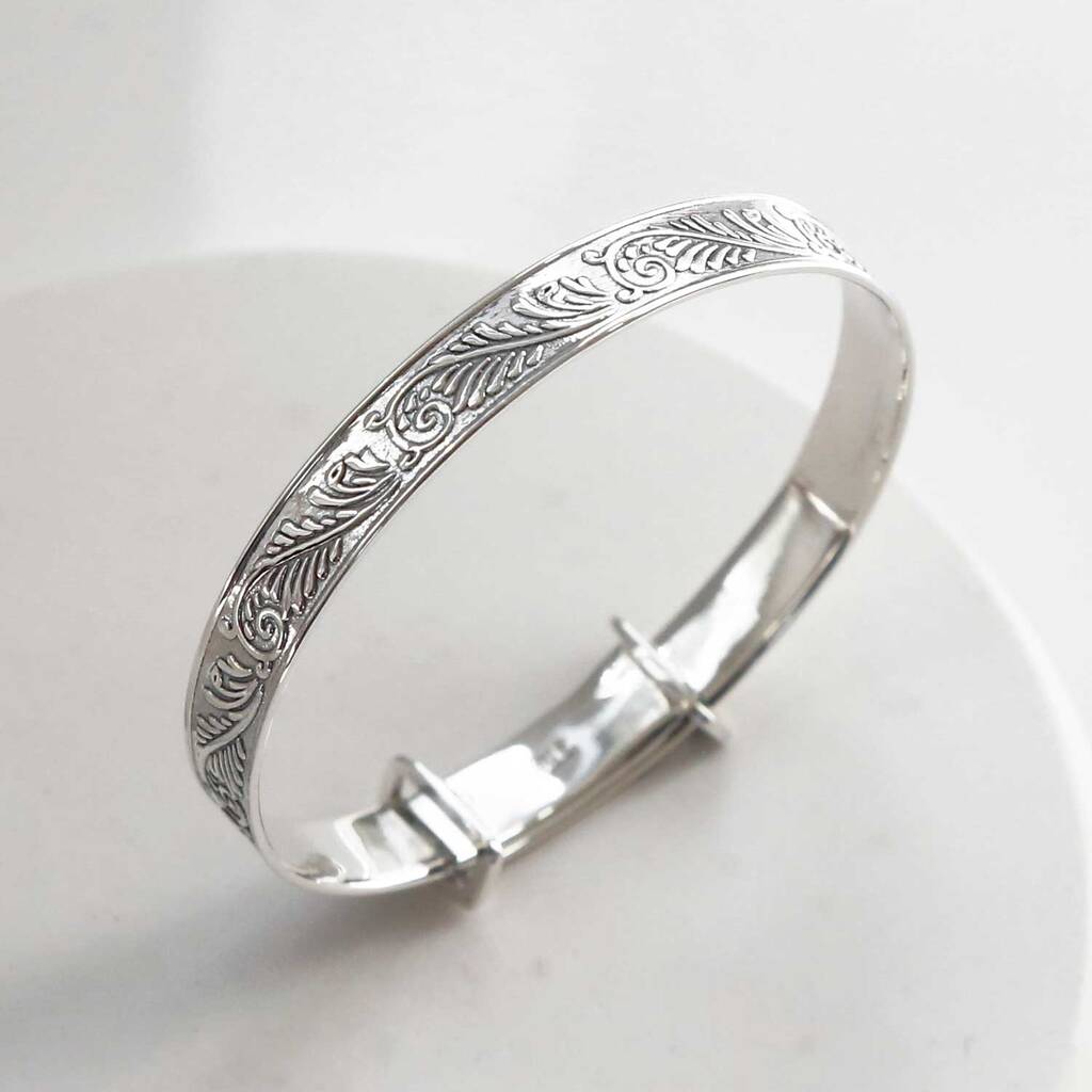 Sterling Silver Baby Christening Bangle By Martha Jackson Sterling Silver
