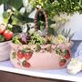 Pink And Red Strawberry Fields Planter Vase, thumbnail 3 of 12