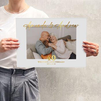 Personalised Anniversary Gold Foil Print, 7 of 8