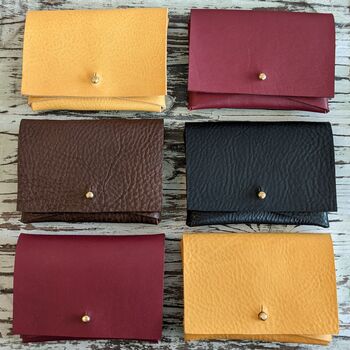 Personalised Unisex Leather Minimalist Wallet, 4 of 6