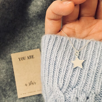 You Are A Star Silver Necklace, 4 of 6