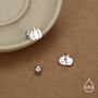 Sterling Silver Pumpkin 18 G Screw Back Stud Earring With Ball Backs, thumbnail 1 of 11