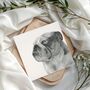 Charming Hand Drawn Bulldog Greeting Card, thumbnail 1 of 5