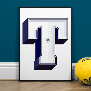 Tottenham, A To Z Football Prints And Posters, 3 of 6