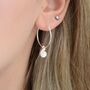 Sterling Silver Hoop Earrings With Choice Of Charm, thumbnail 1 of 7