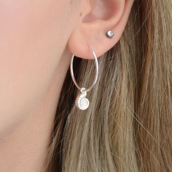 Personalised Sterling Silver Hoop Earrings, 2 of 7