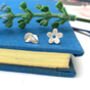 Thank You Teacher Gift Sterling Silver Flower And Leaf Mismatched Earrings, thumbnail 2 of 12