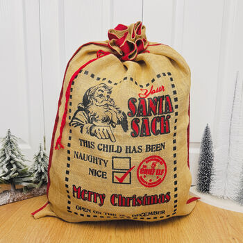 Naughty And Nice Christmas Sack Traditional Christmas, 3 of 9