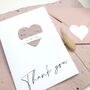 Plnatable Seed Paper Heart Thank You Card, thumbnail 1 of 8