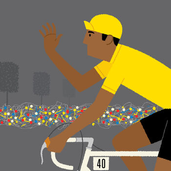 Personalised Tour De France Print, Yellow Jersey, 4 of 8