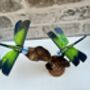 Handcrafted Emperor Dragonfly Wooden Sculpture Ornament, thumbnail 5 of 10