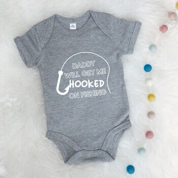 Daddy Will Get Me Hooked On Fishing Babygrow, 4 of 9