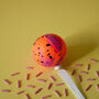 Neon Orange, Pink And Purple Painted Ceramic Bauble, thumbnail 3 of 5