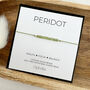 Peridot Silk Bracelet August Birthstone Jewellery, thumbnail 1 of 5