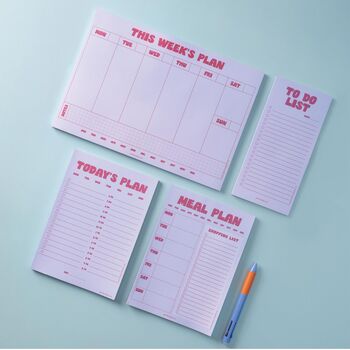 Daily Planner Pad A5 | Lilac And Plum, 5 of 5