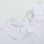 Frida White Short Sleeve Frill Collar Body, thumbnail 2 of 5