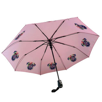 Pug Dog Print Umbrella, 3 of 4