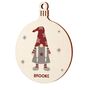 Personalised Christmas Gonk Wooden Bauble, thumbnail 6 of 10