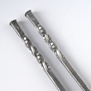 11th Anniversary Gift, Personalised Steel Poker. Choice Of Three Designs, 5 of 12