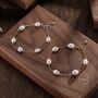 Sterling Silver Freshwater Oval Pearl Bracelet, thumbnail 5 of 10